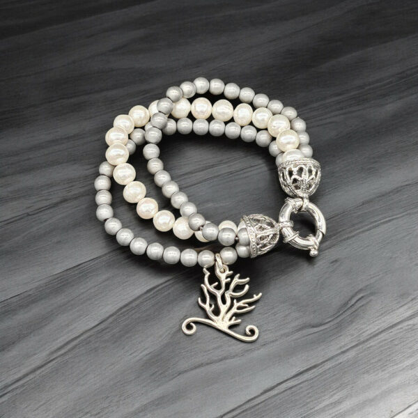 Bracciale in perle naturali - ELEGANCE - immagine 3