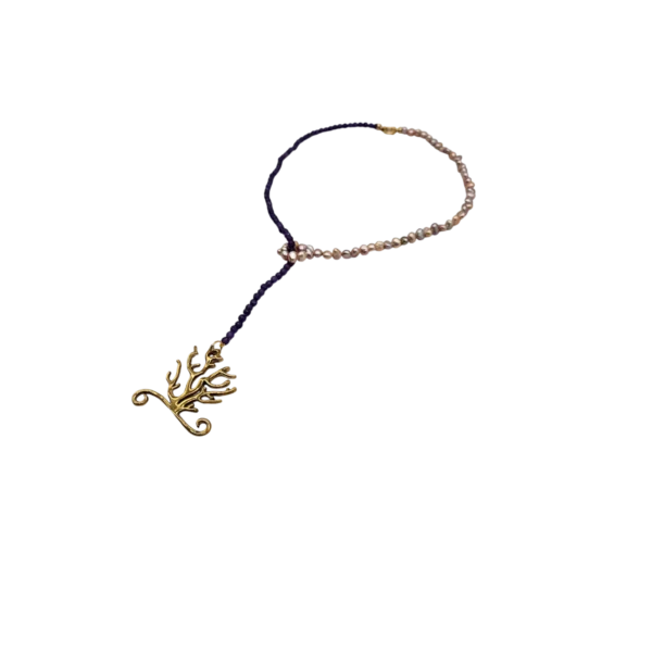Collana saliscendi in perle naturali - immagine 3