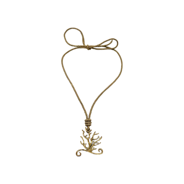 Ciondolo logo in ottone con cordoncino da annodare - BIG - immagine 3