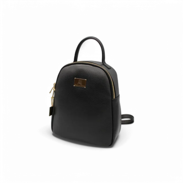 Zaino in vera pelle nero - immagine 2