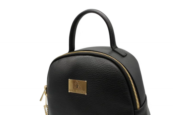 Zaino in vera pelle nero - immagine 3
