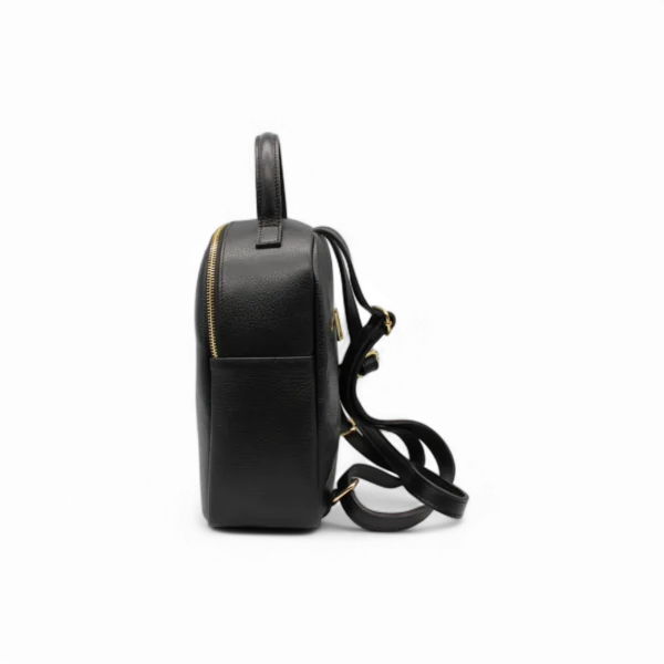 Zaino in vera pelle nero - immagine 4