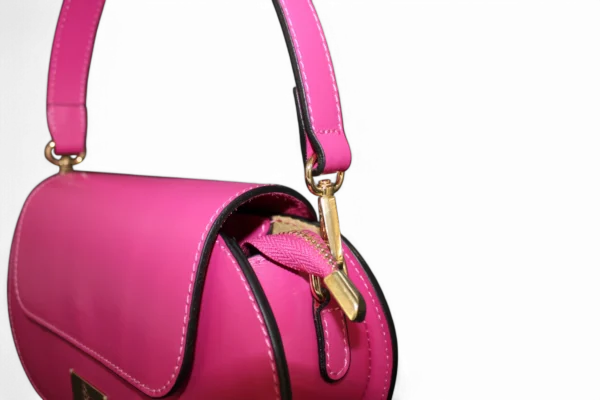 Borsa POCKET in vera pelle verde fucsia - immagine 5