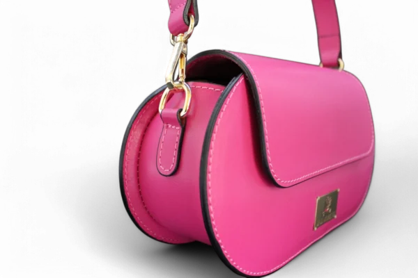 Borsa POCKET in vera pelle verde fucsia - immagine 4