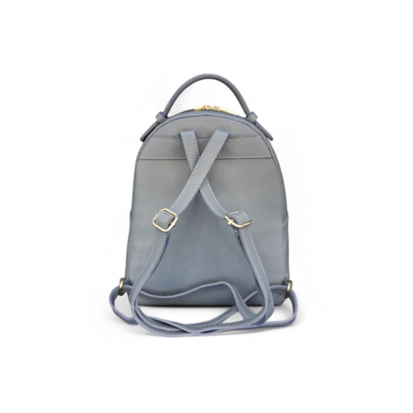 Zaino MOON in vera pelle colore azzurro - immagine 3