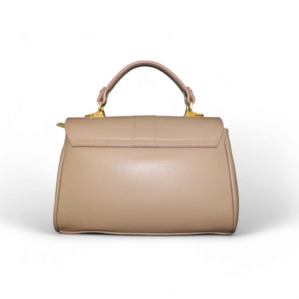 Borsa COOKIE in vera pelle rosa cipria - immagine 2