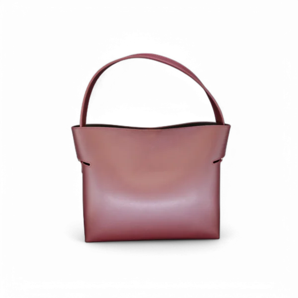 Borsa LINE in vera pelle, colore bordeaux - immagine 2