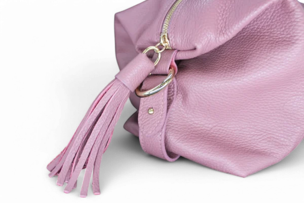 Borsa FASHION in vera pelle rosa - immagine 4
