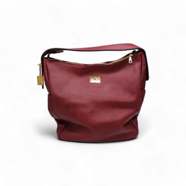 Borsa in vera pelle - BIG BORDEAUX