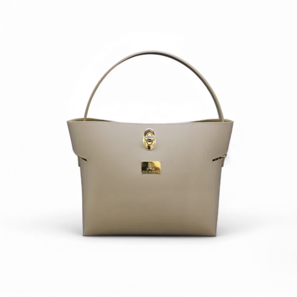 Borsa LINE in vera pelle beige