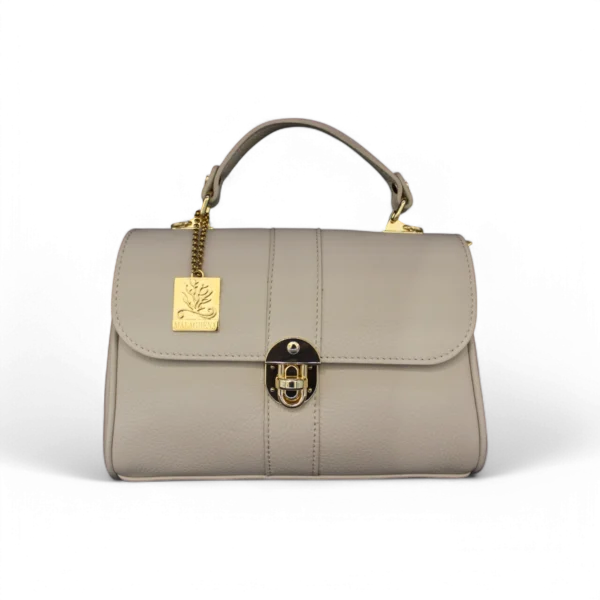 Borsa COOKIE in vera pelle beige