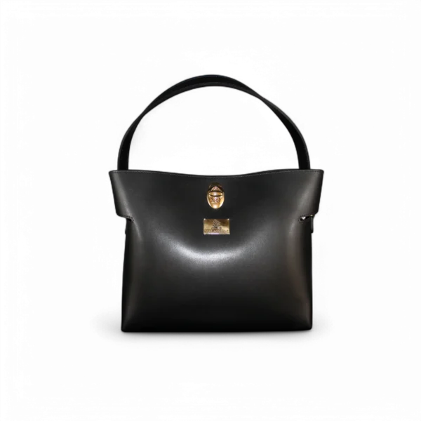 Borsa LINE in vera pelle nera