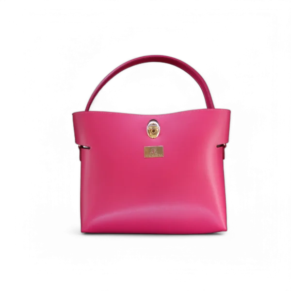 Borsa LINE in vera pelle fucsia